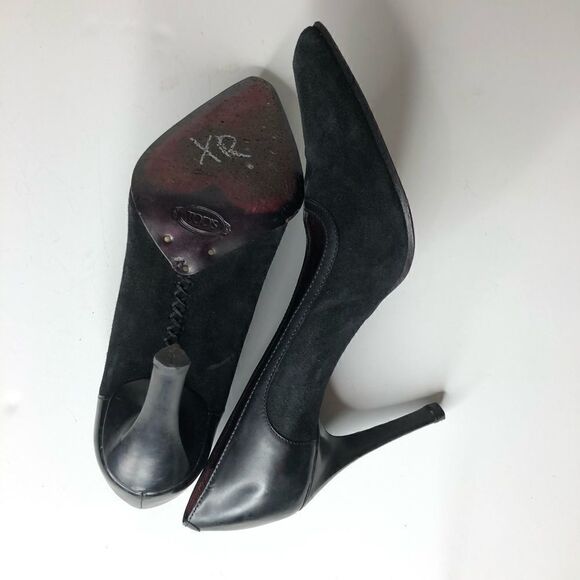 Tod’s Sz EU 35.5 Black Leather Heels - Picture 5 of 6